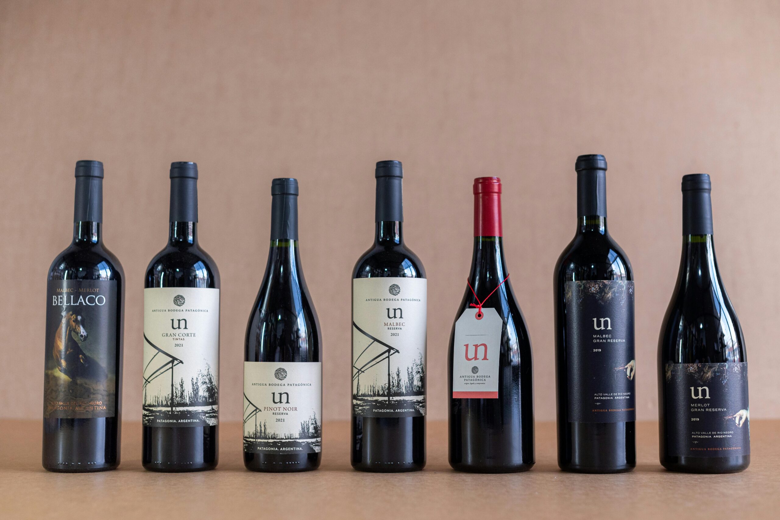 Wine bottles showing clean branding